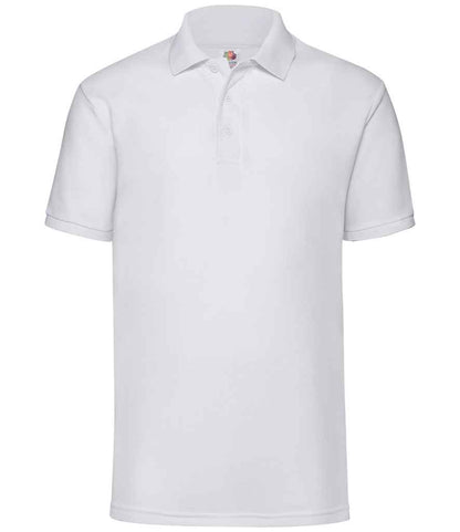 Fruit of the Loom Poly/Cotton Piqué Polo Shirt - Whi