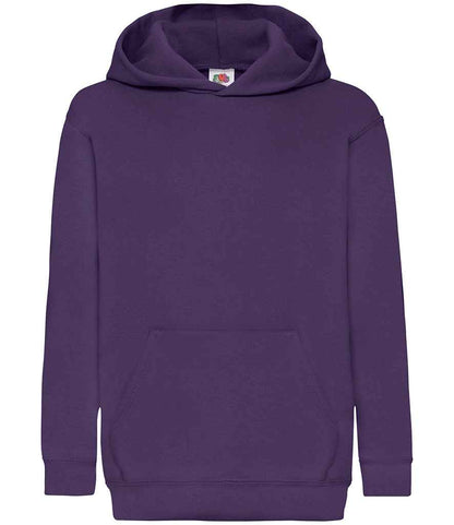 Fruit of the Loom Kids Classic Hooded Sweatshirt - Purple