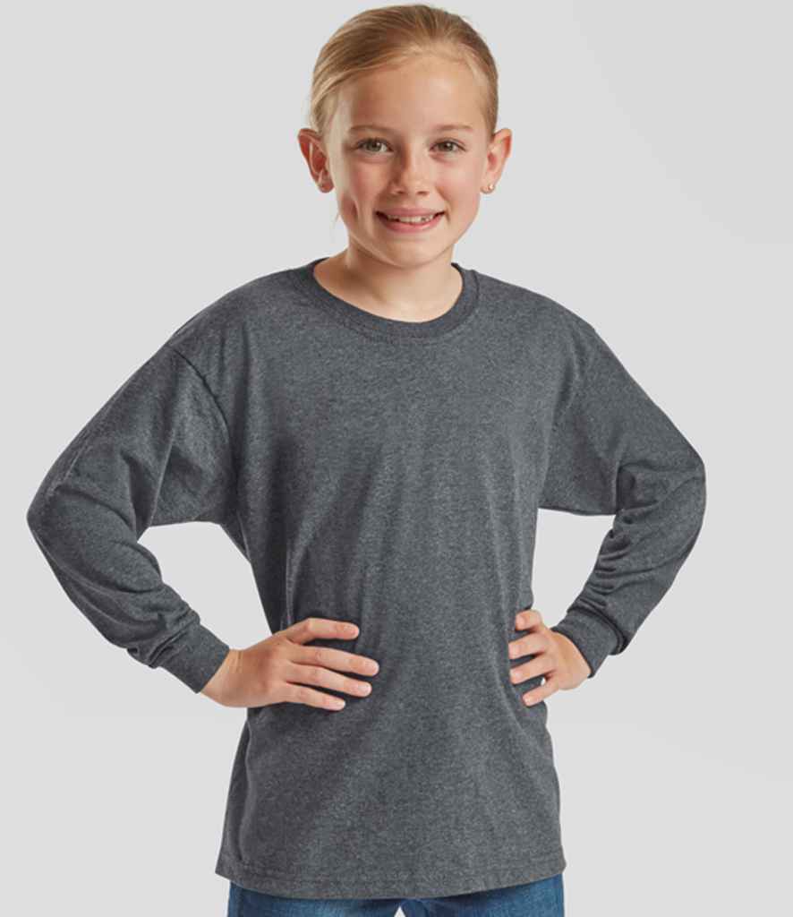 Fruit of the Loom Kids Long Sleeve Value T-Shirt - Dhe