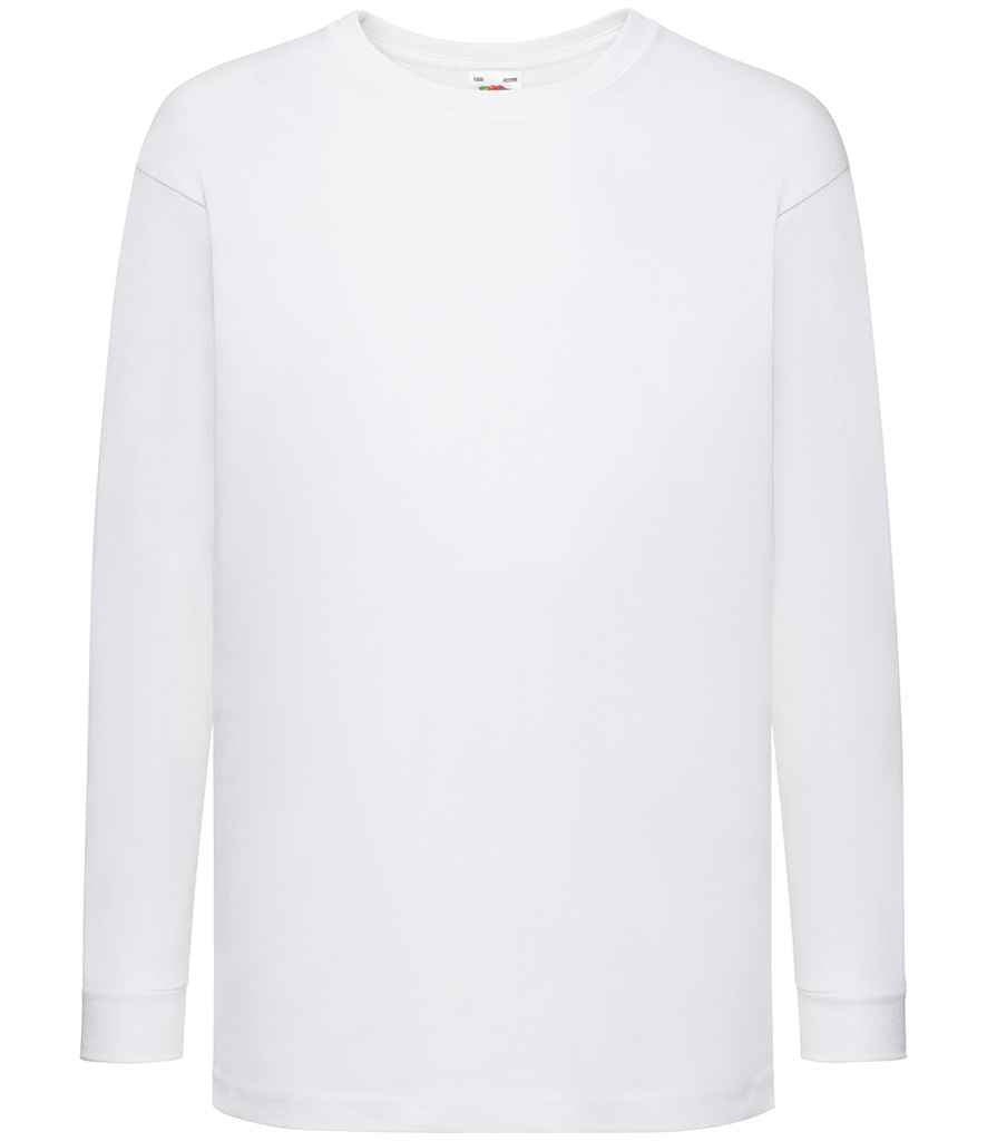 Fruit of the Loom Kids Long Sleeve Value T-Shirt - Whi