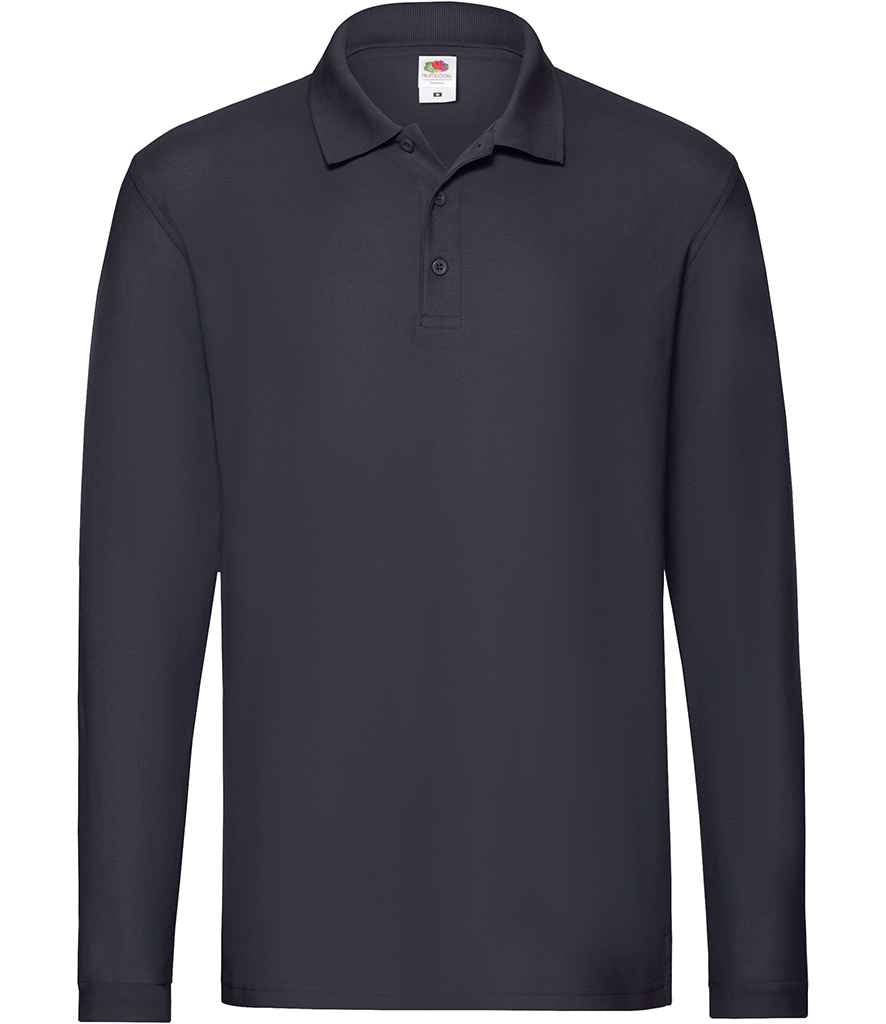 Fruit of the Loom Premium Long Sleeve Cotton Piqué Polo Shirt - Dna