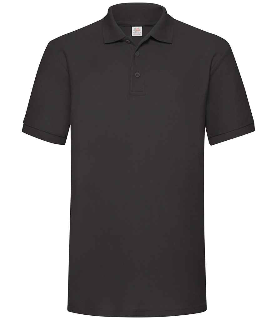 Fruit of the Loom Heavy Poly/Cotton Piqué Polo Shirt - Black