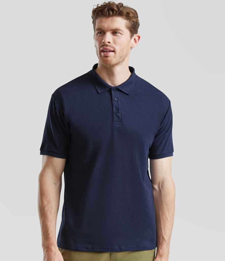 Fruit of the Loom Heavy Poly/Cotton Piqué Polo Shirt - Nav