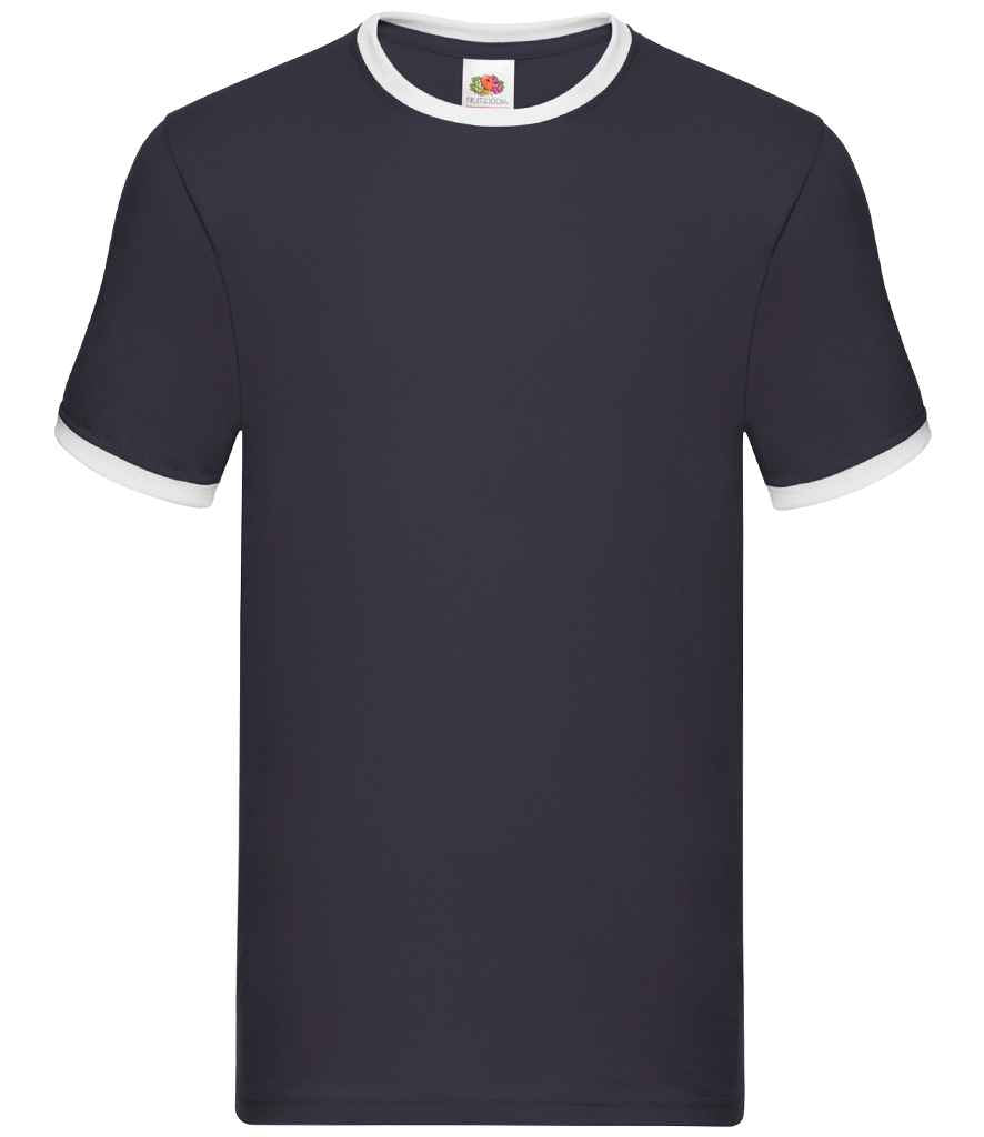 Fruit of the Loom Contrast Ringer T-Shirt - Nv/Wh