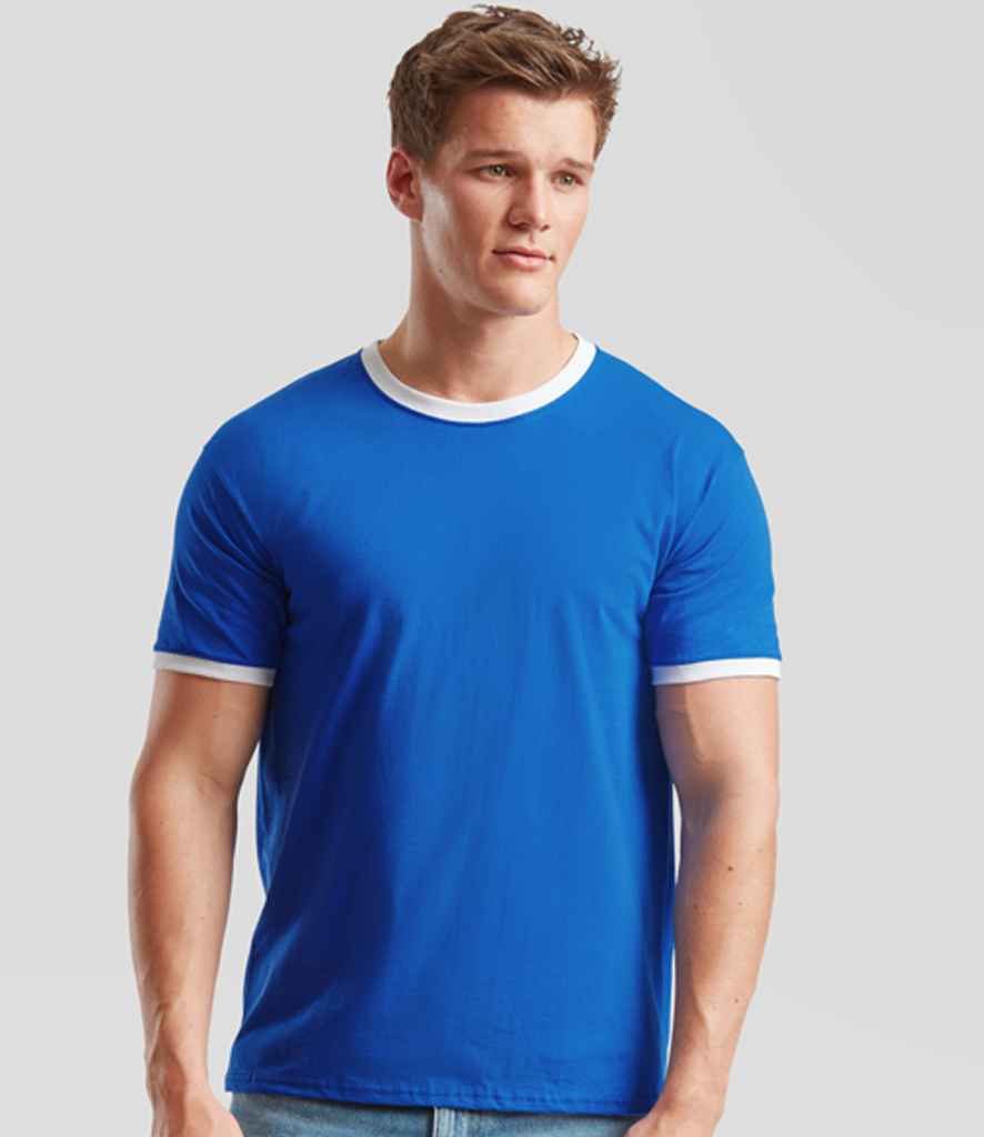 Fruit of the Loom Contrast Ringer T-Shirt - Ry/Wh
