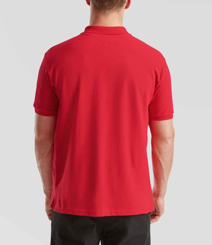 Fruit of the Loom Premium Cotton Piqué Polo Shirt - Red
