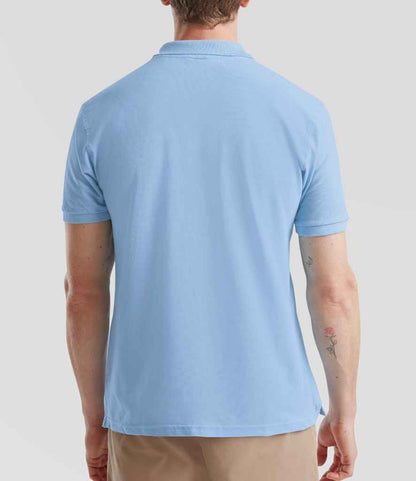 Fruit of the Loom Premium Cotton Piqué Polo Shirt - Sky Blue