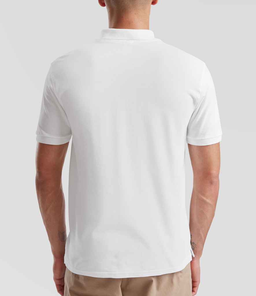 Fruit of the Loom Premium Cotton Piqué Polo Shirt - Whi