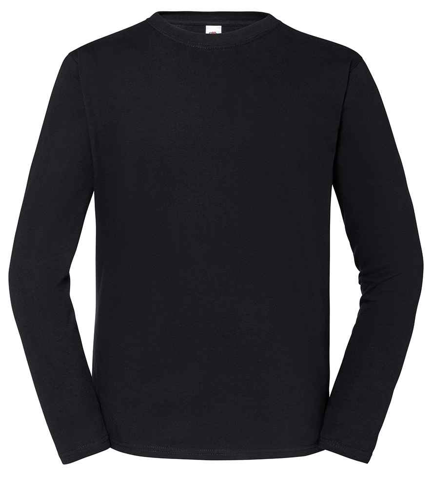Fruit of the Loom Iconic 195 Long Sleeve T-Shirt - Black
