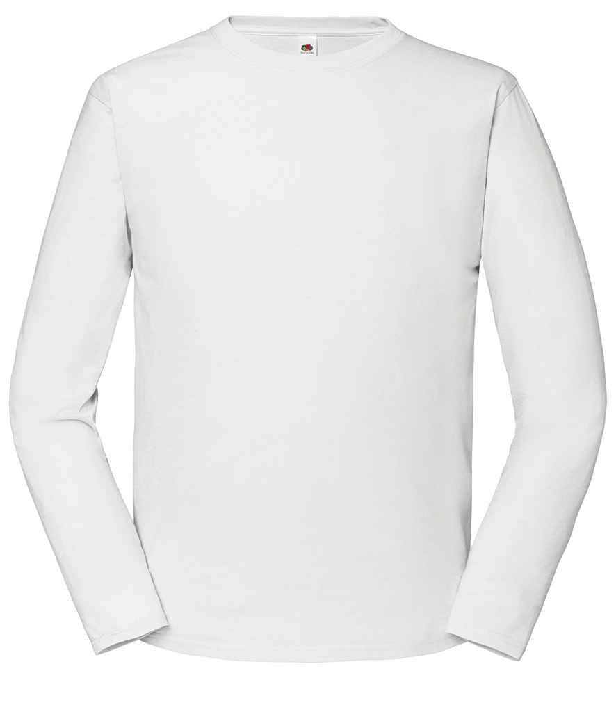 Fruit of the Loom Iconic 195 Long Sleeve T-Shirt - Whi