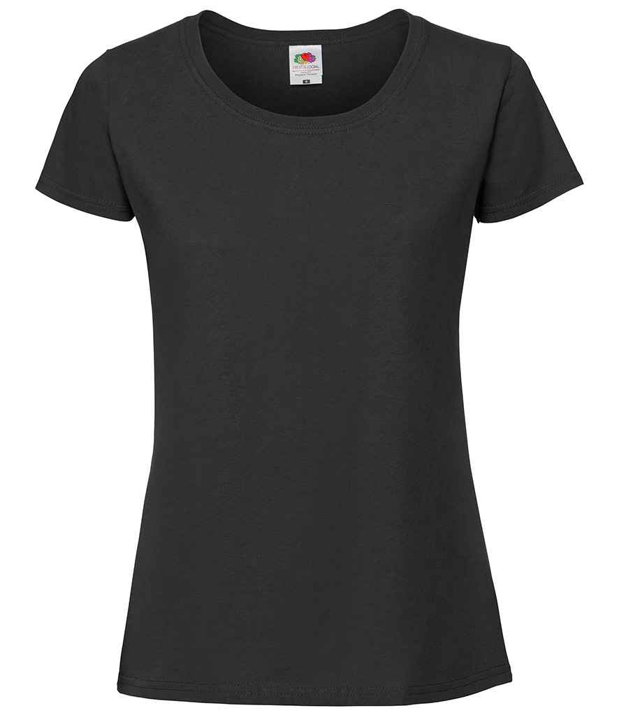 Fruit of the Loom Ladies Iconic 195 T-Shirt - Black