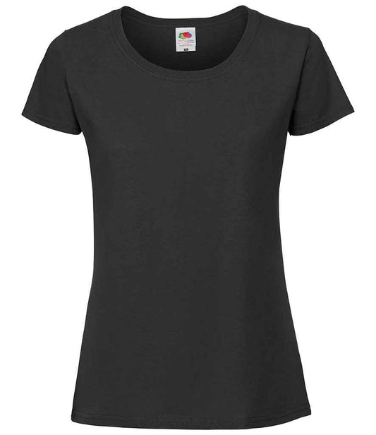 Fruit of the Loom Ladies Iconic 195 T-Shirt - Black