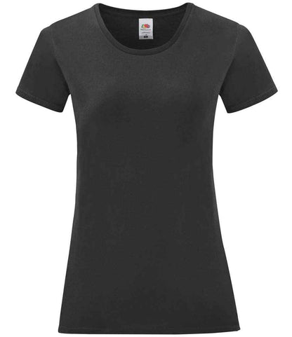 Fruit of the Loom Ladies Iconic 150 T-Shirt - Black
