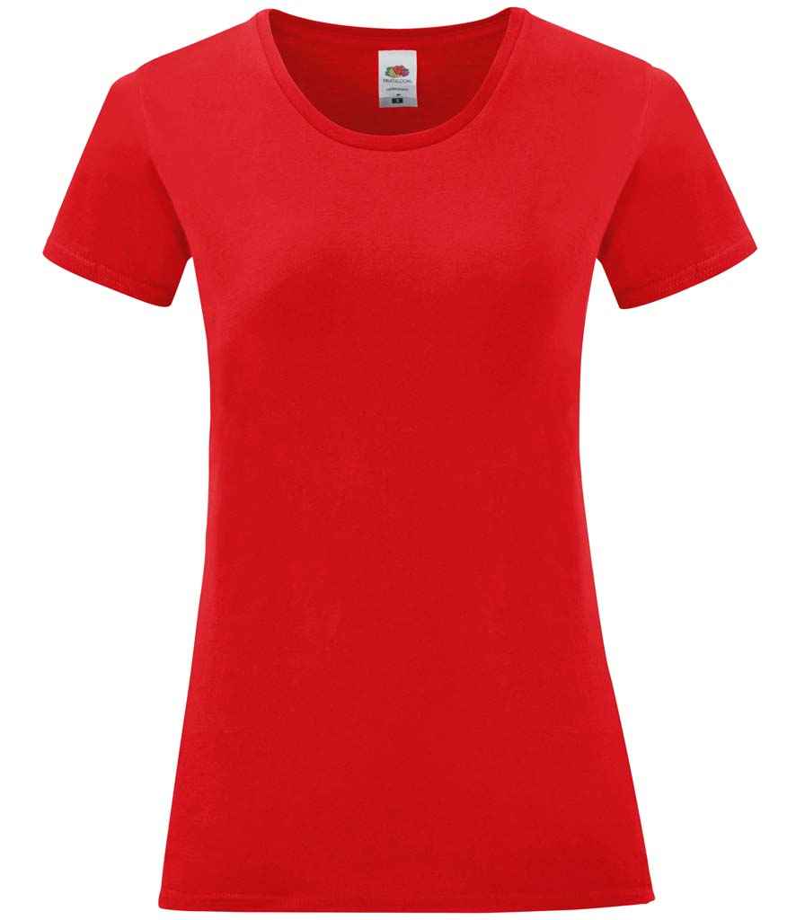 Fruit of the Loom Ladies Iconic 150 T-Shirt - Red