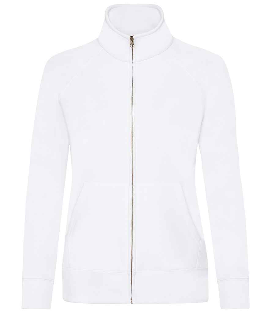 Fruit of the Loom Premium Lady Fit Sweat Jacket - Whi