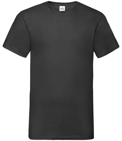 Fruit of the Loom V Neck Value T-Shirt - Black