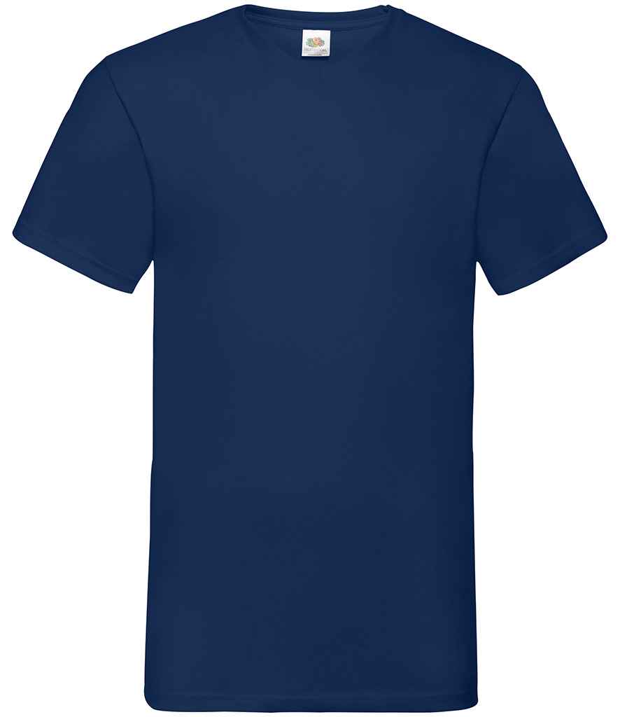 Fruit of the Loom V Neck Value T-Shirt - Nav