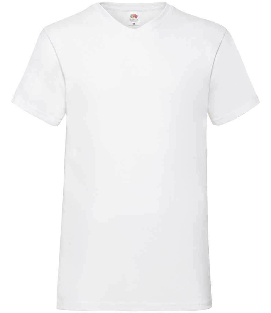 Fruit of the Loom V Neck Value T-Shirt - Whi