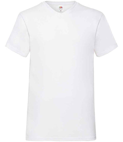 Fruit of the Loom V Neck Value T-Shirt - Whi