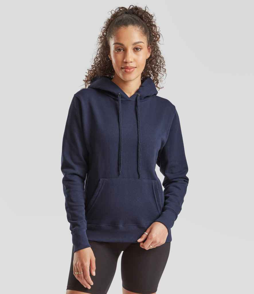 Fruit of the Loom Classic Lady Fit Hooded Sweatshirt - Nav