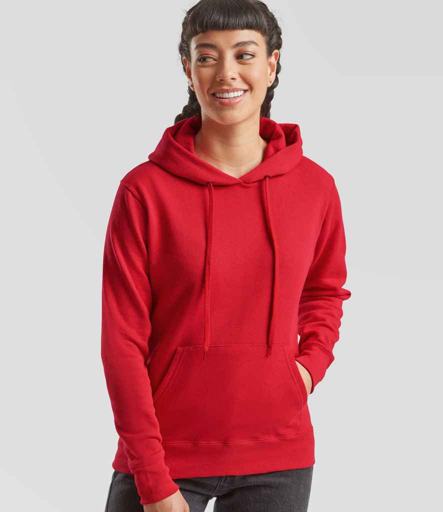 Fruit of the Loom Classic Lady Fit Hooded Sweatshirt - Red