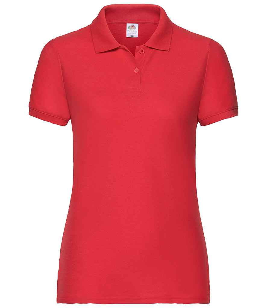 Fruit of the Loom Lady Fit Piqué Polo Shirt - Red