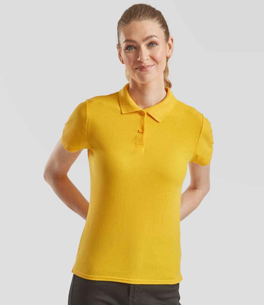 Fruit of the Loom Lady Fit Piqué Polo Shirt - Sun