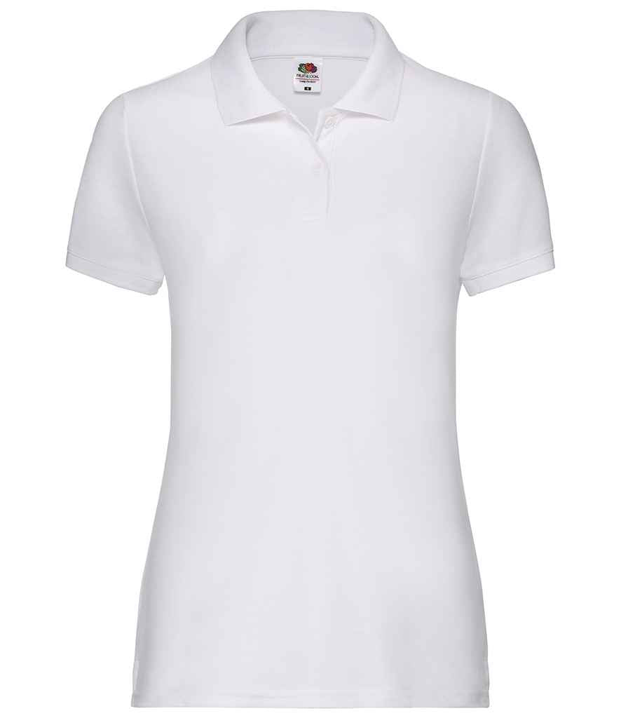 Fruit of the Loom Lady Fit Piqué Polo Shirt - Whi