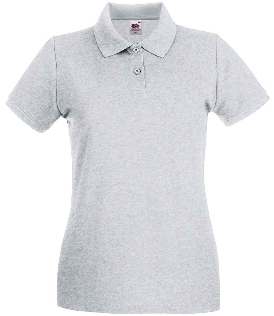Fruit of the Loom Lady-Fit Premium Cotton Piqué Polo Shirt - Hea