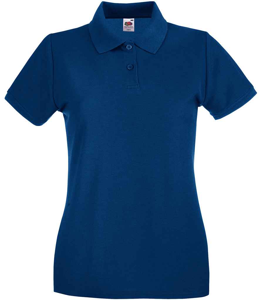 Fruit of the Loom Lady-Fit Premium Cotton Piqué Polo Shirt - Nav