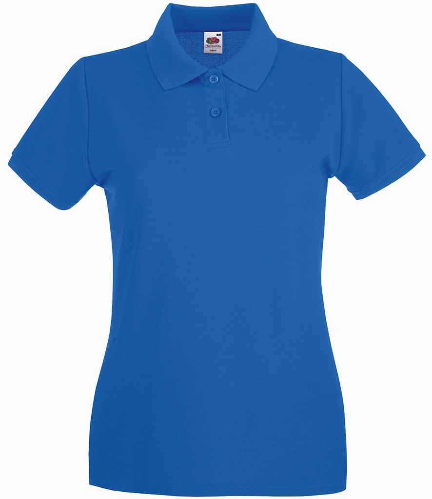 Fruit of the Loom Lady-Fit Premium Cotton Piqué Polo Shirt - Royal