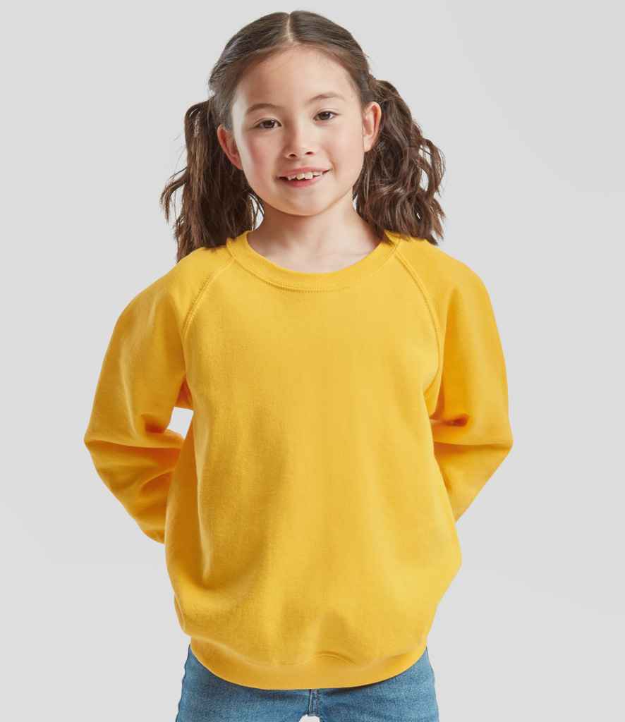 Fruit of the Loom Kids Classic Raglan Sweatshirt - Sun