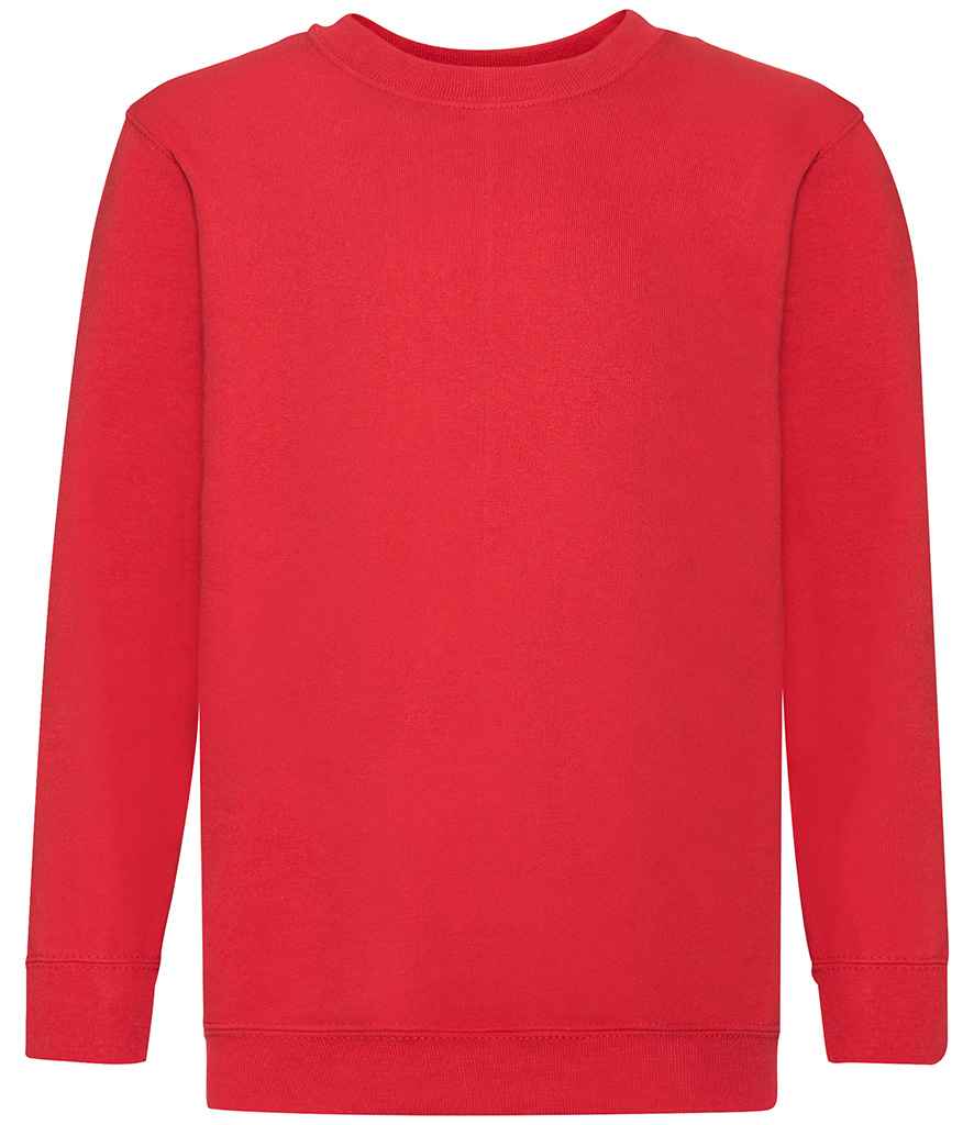 Fruit of the Loom Kids Classic Drop Shoulder Sweatshirt - Red