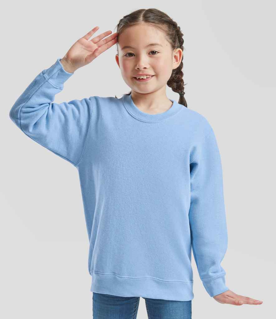 Fruit of the Loom Kids Classic Drop Shoulder Sweatshirt - Sky Blue