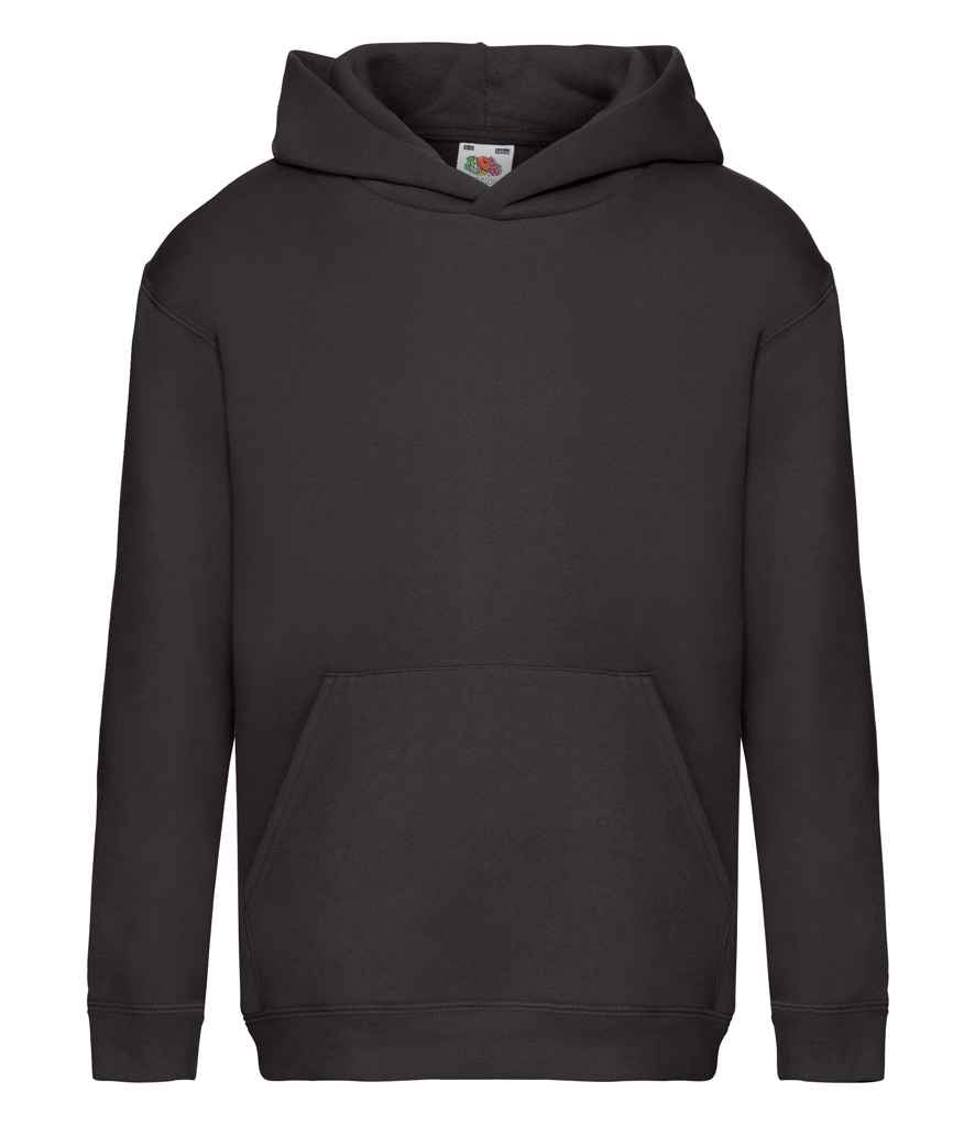 Fruit of the Loom Kids Premium Hooded Sweatshirt - Black