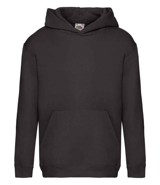 Fruit of the Loom Kids Premium Hooded Sweatshirt - Black