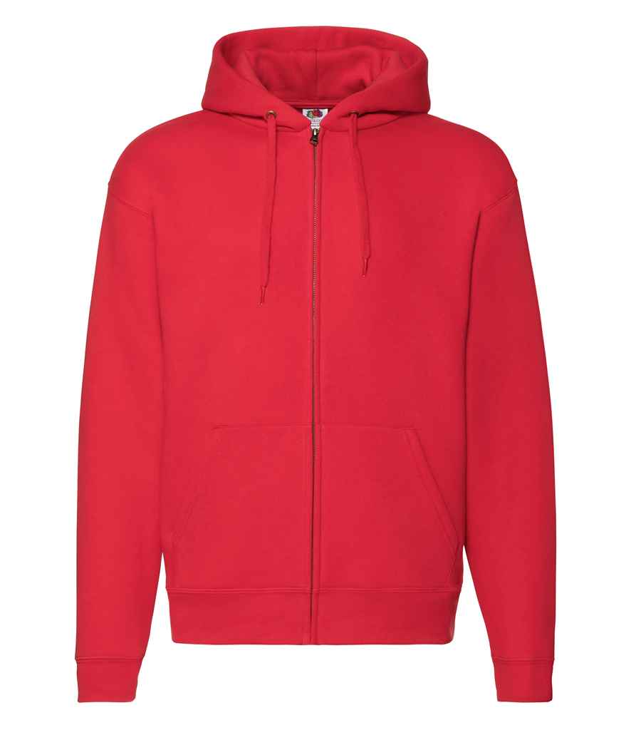 Fruit of the Loom Premium Zip Hooded Sweatshirt - Red