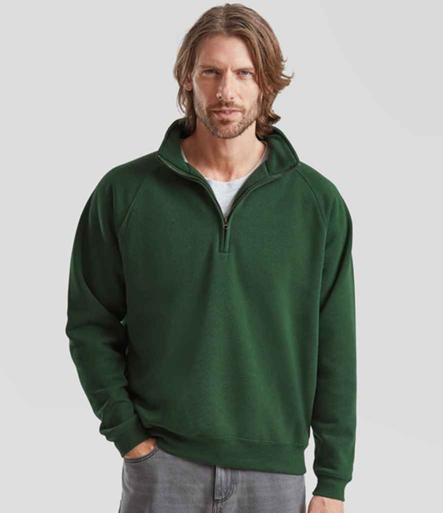 Fruit of the Loom Premium Zip Neck Sweatshirt - Bot