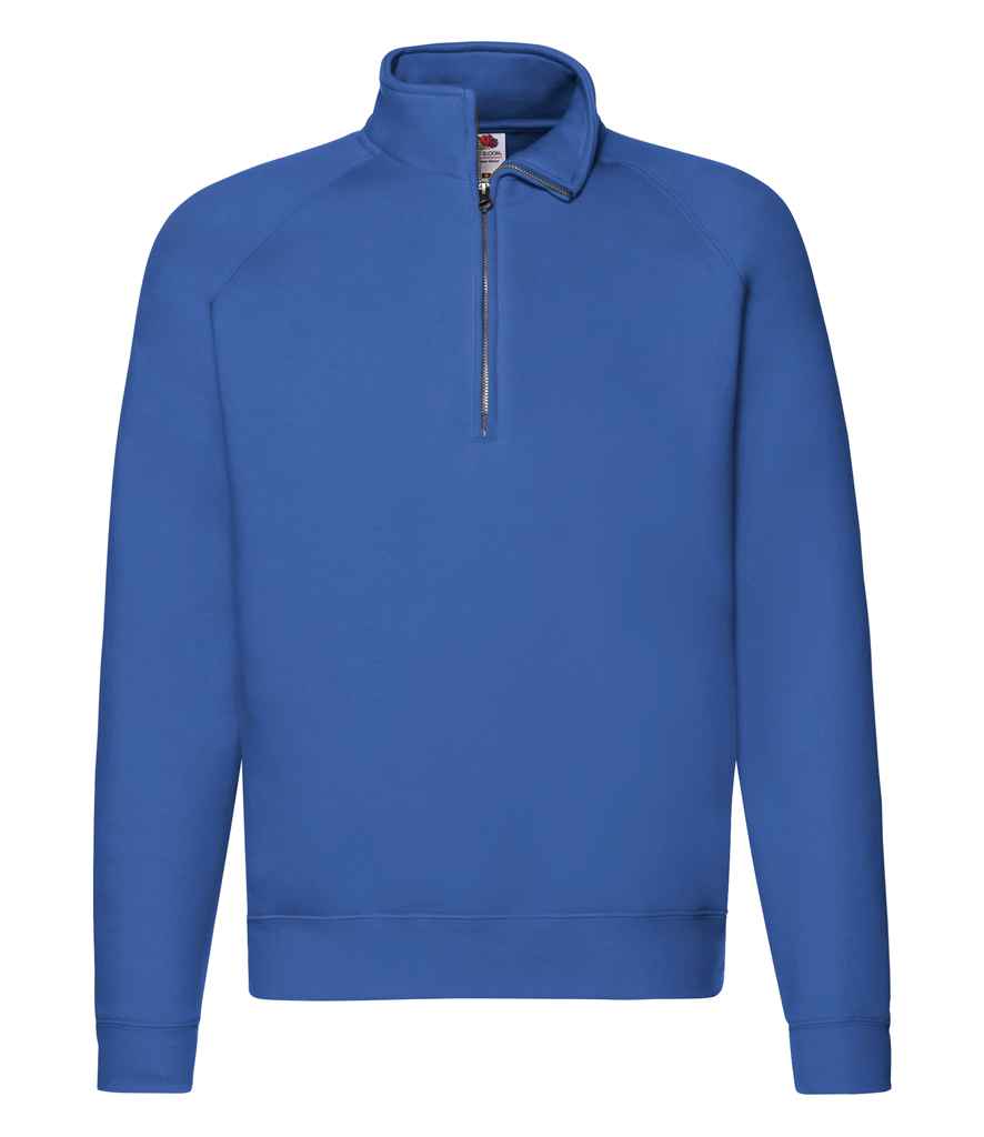 Fruit of the Loom Premium Zip Neck Sweatshirt - Royal