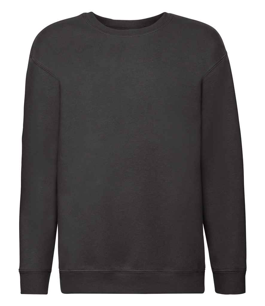 Fruit of the Loom Kids Premium Drop Shoulder Sweatshirt - Black
