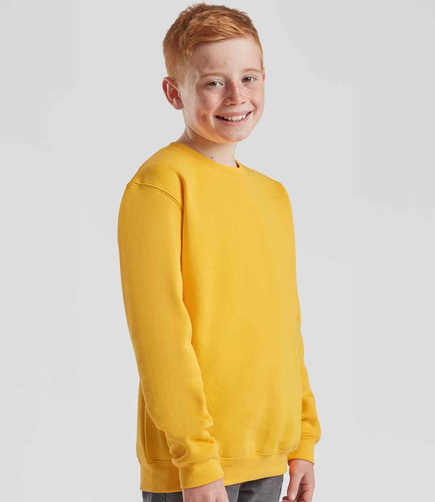 Fruit of the Loom Kids Premium Drop Shoulder Sweatshirt - Sun
